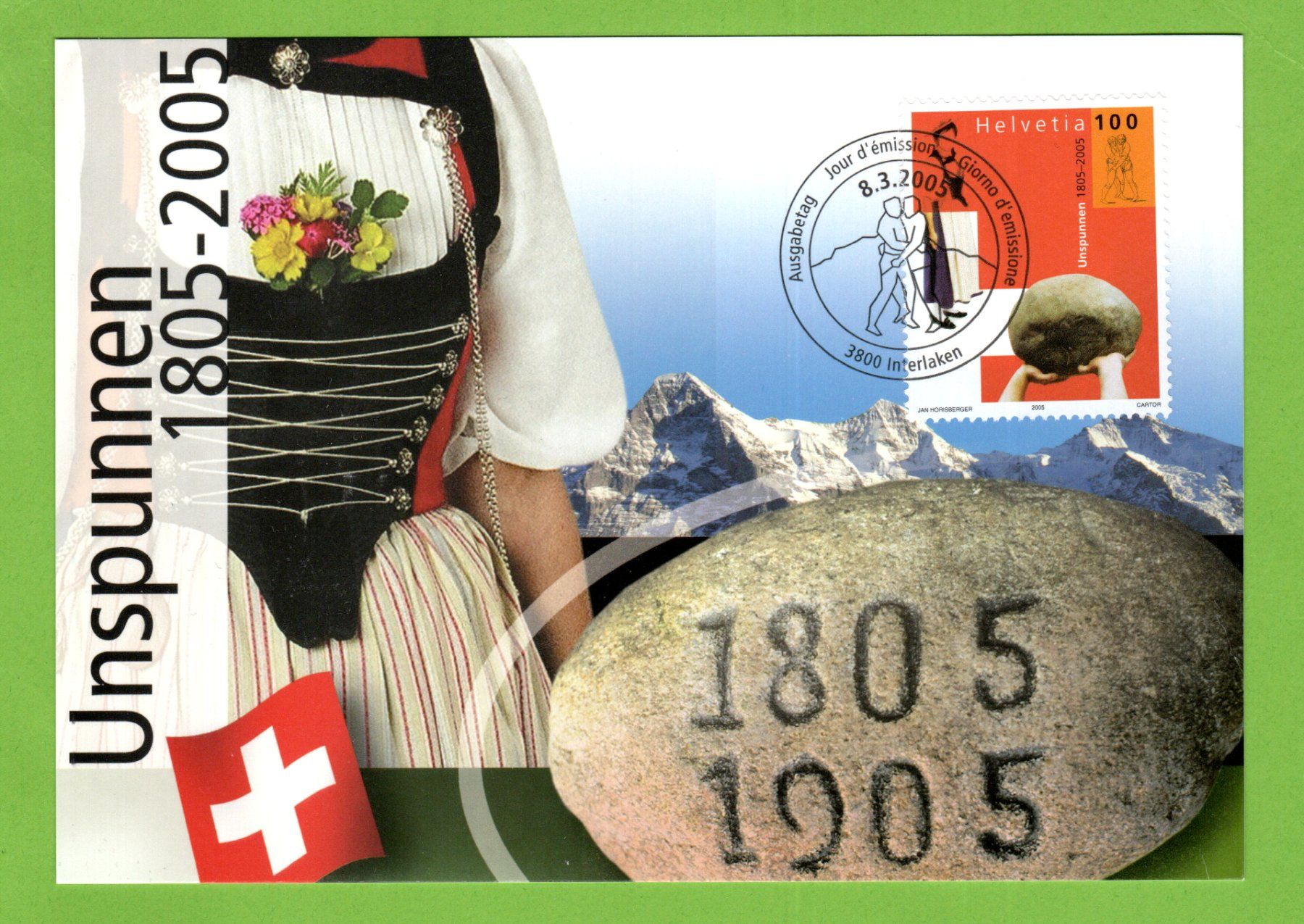 Tutti i francobolli: 1805 - 2005 Maximum-Karte Unspunnenstein postfr. s. Bilder – Nuovo (secondo la descrizione) da Stein am Rhein venduto da Huehnerhund