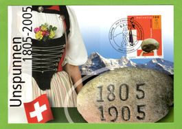 1805 - 2005 Maximum-Karte Unspunnenstein postfr. s. Bilder