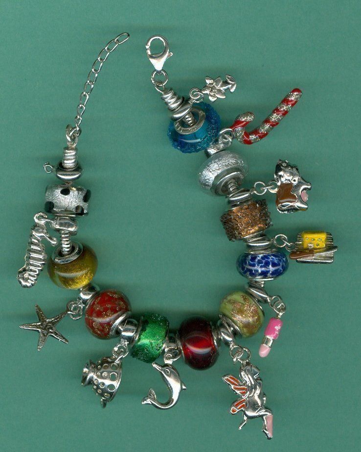 Armbänder & -reifen: Silber 925  Bettelarmband mit Glaskugeln – Neu (gemäss Beschreibung) aus Chur von omonia