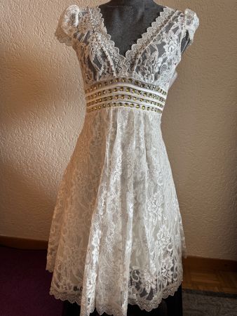 Koreanische Spitzenkleid Abendkleid Partykleid Gr XS