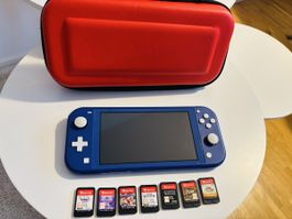 Nintendo Switch mit 7 Spielen, Mariokart, Pokémon, Zelda,..