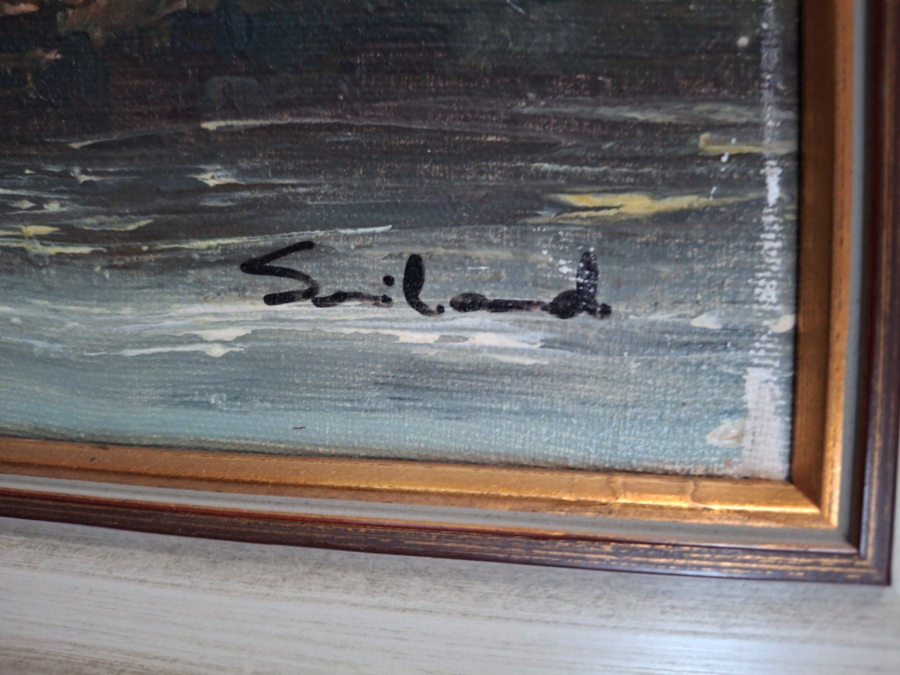 Dipinti: Oelgemälde 110 x 44 cm Küstenbild Preis gesenkt – Usato da Wittnau venduto da Onyx73 1