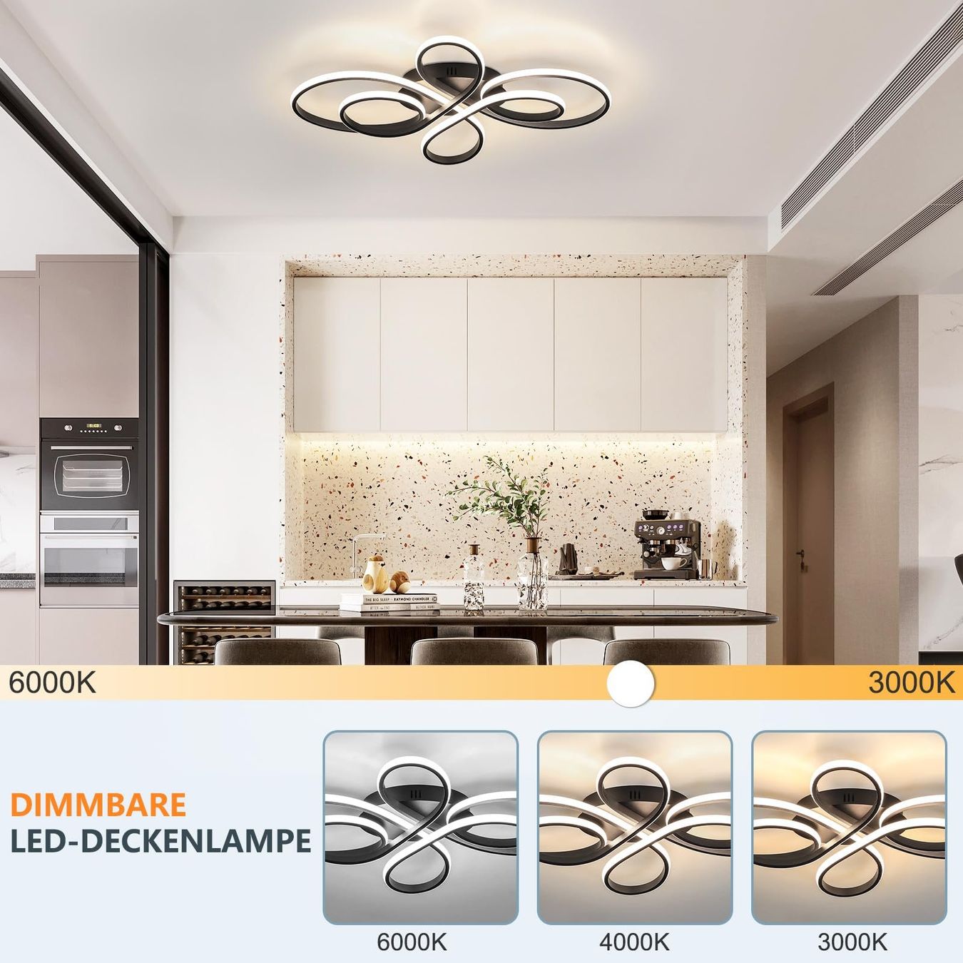 Lustres & lampes de plafonds: LED Deckenleuchte Deckenlampe Wohnzimmerlampe 65W dimmbar – Neuf avec emballage d'origine à Herisau par Serenco 3