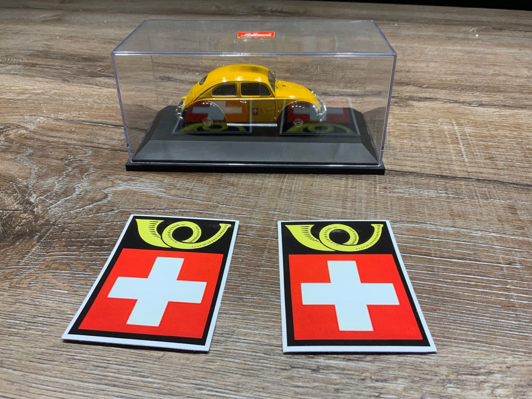 Schuco Modellini d'auto: Schweiz POST Auto Käfer Modellauto Schuco selten OVP! – Usato da Willisau venduto da Minali