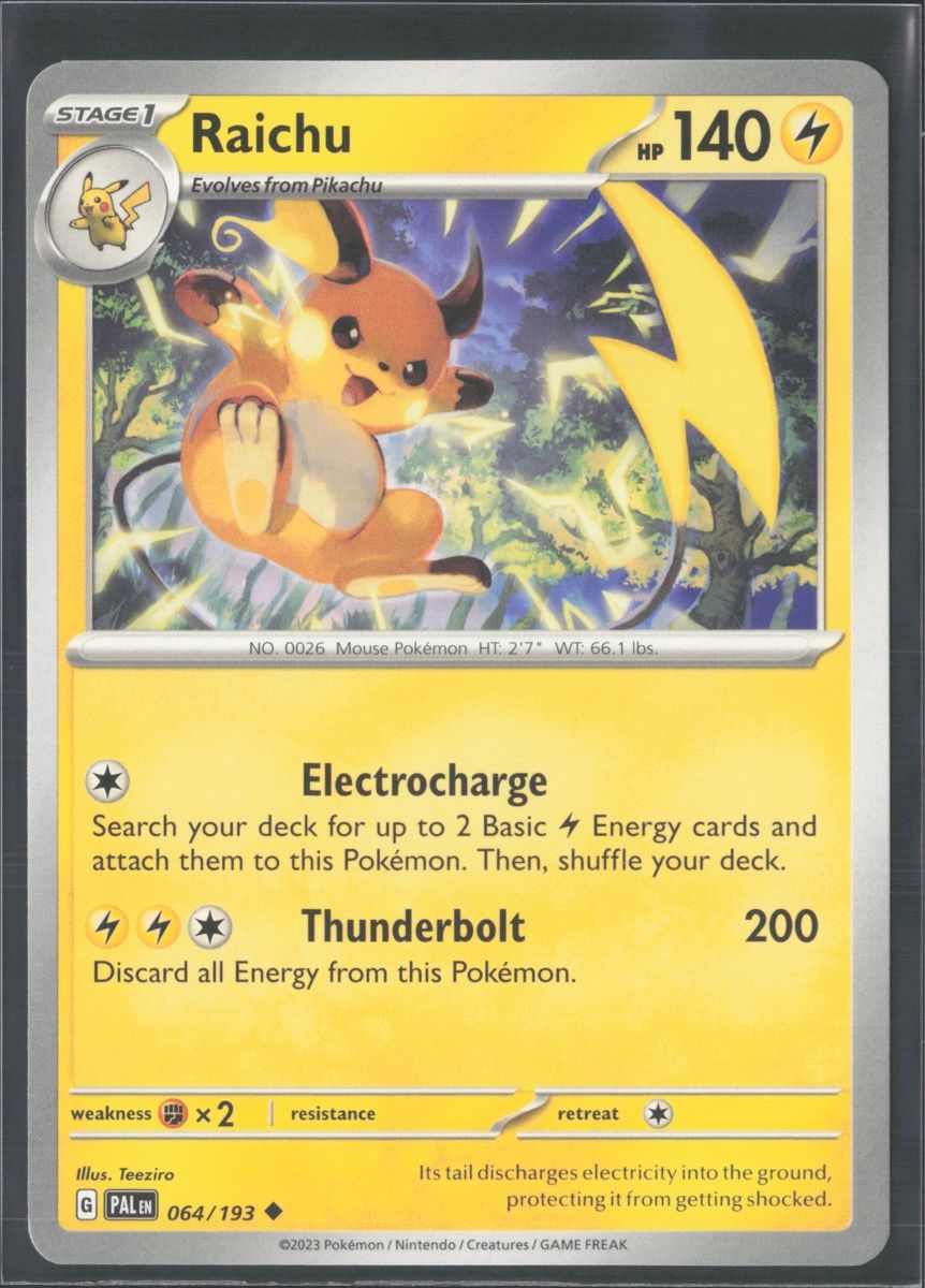 Pokémon Carte collezionabili: POKÉMON / Raichu / Paldea Evolved 🇺🇸 – Usato da Herzogenbuchsee venduto da TCG-High-Quality