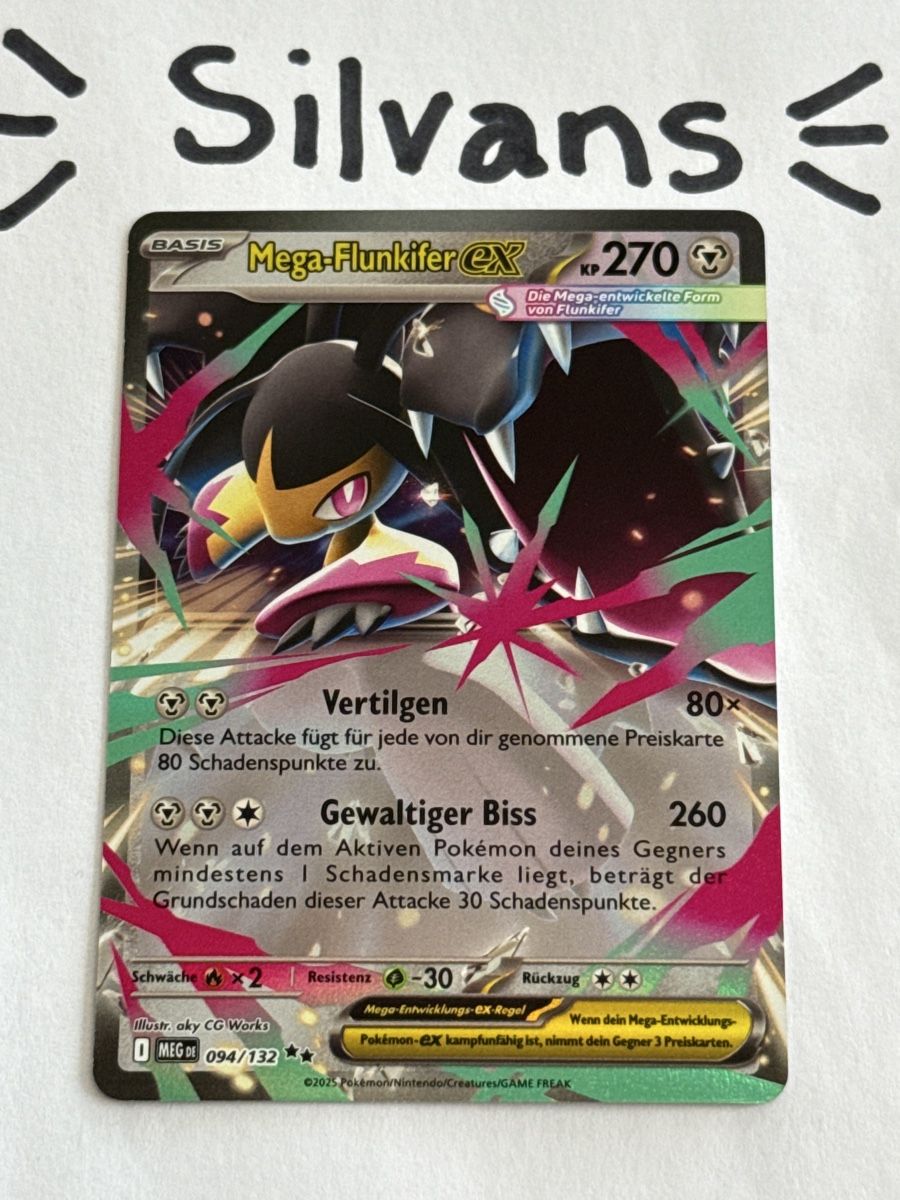 Pokémon Carte collezionabili: Mega Flunkifer ex MEG 094 Mega Entwicklung Deutsch – Nuovo (secondo la descrizione) da Wil SG venduto da Silvans
