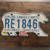  🇨🇦 Autoschild, Northwest Territories RE1846 - Kanada