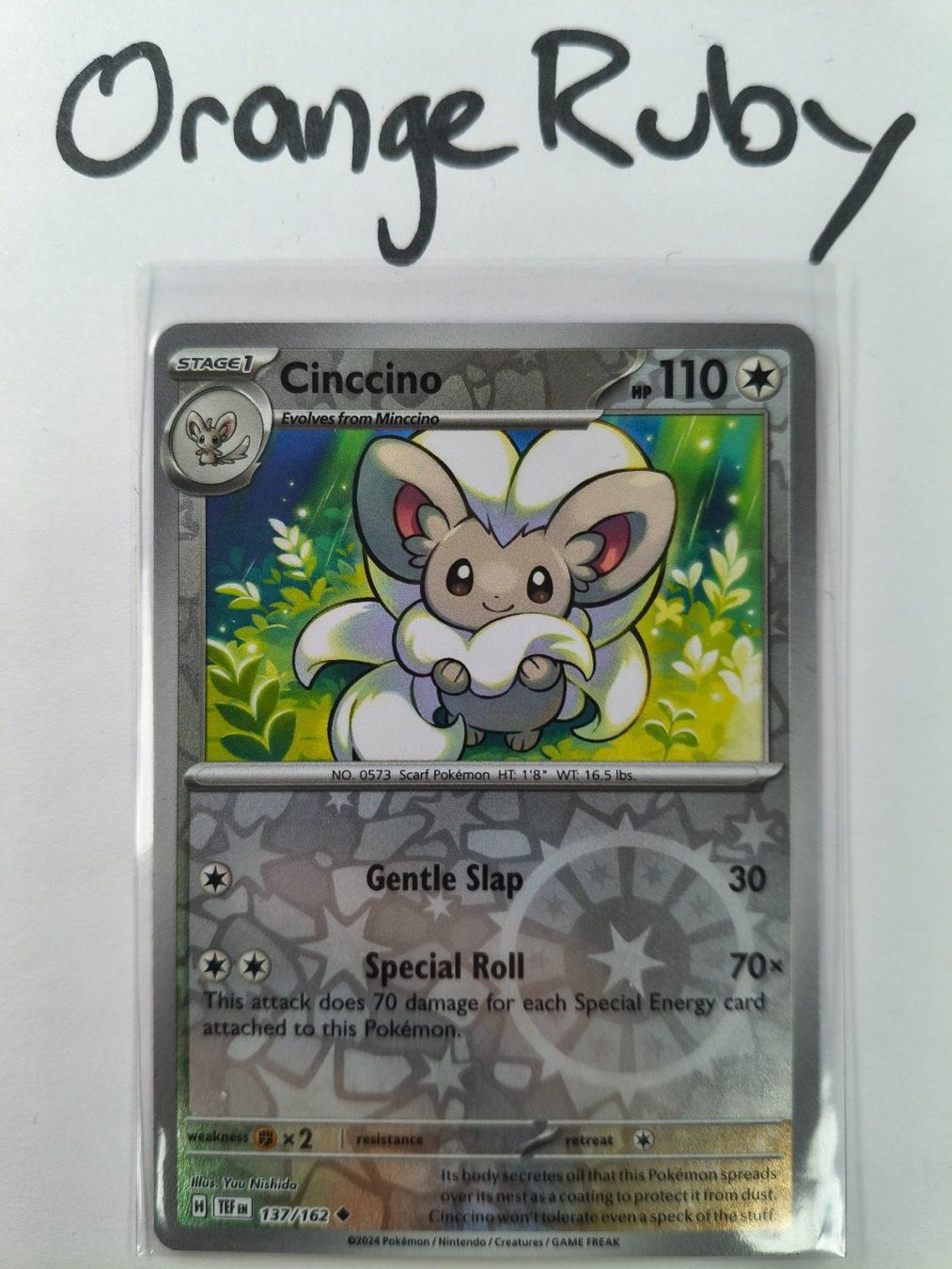 Pokémon Carte collezionabili: Cinccino 137/162 REVERSE HOLO Temporal Forces TEF English – Usato da St. Gallen venduto da OrangeRuby