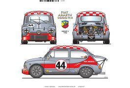 Blechschild-FIAT ABARTH 1000 TCR - 1968
