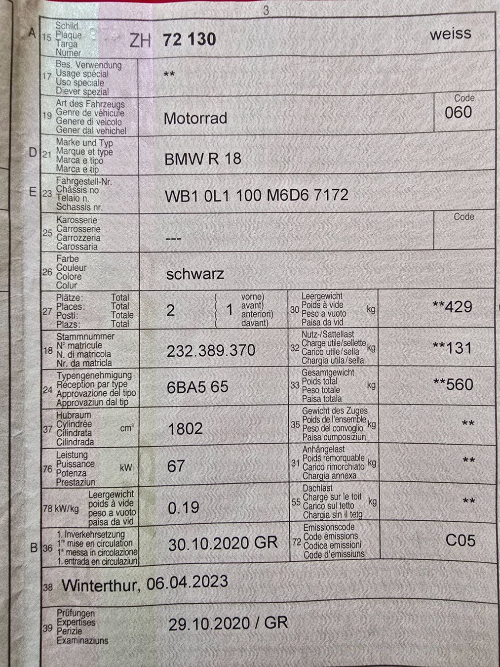 BMW Strasse: BMW R18 – Gebraucht aus Winterthur von Bluedrummer52 7