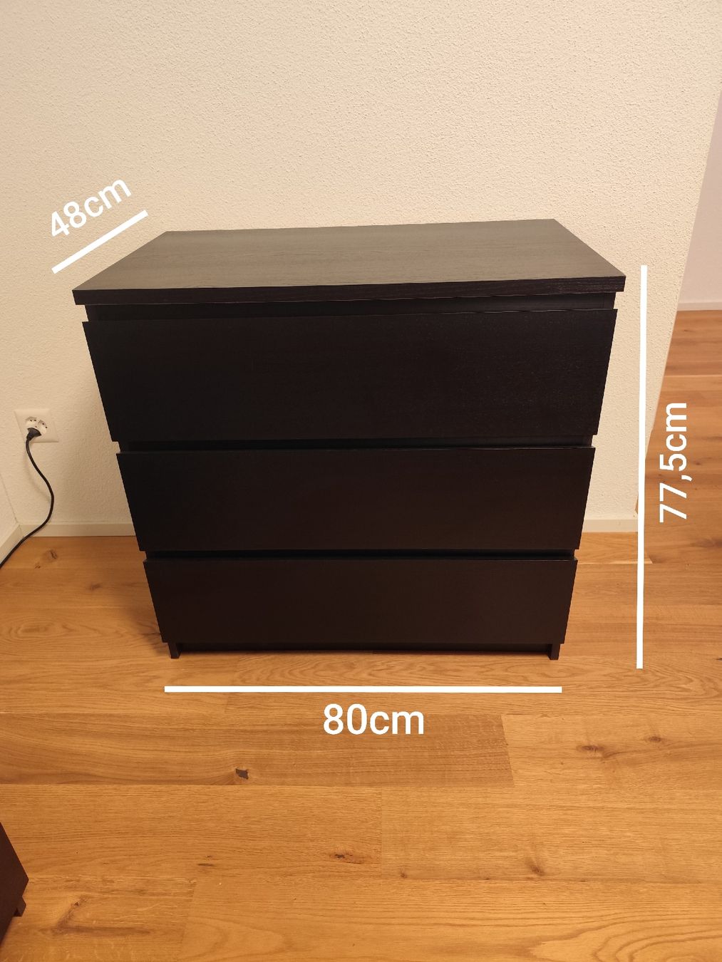 Ikea Commodes: Kommode MALM schwarz 3 Schubladen – D'occasion à Sulgen par LukeRieti 3