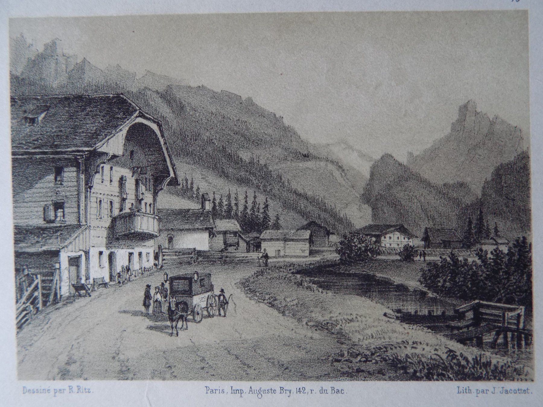 Incisioni: Kandersteg vers la Gemmi – Usato da Risch venduto da Antikfee 2