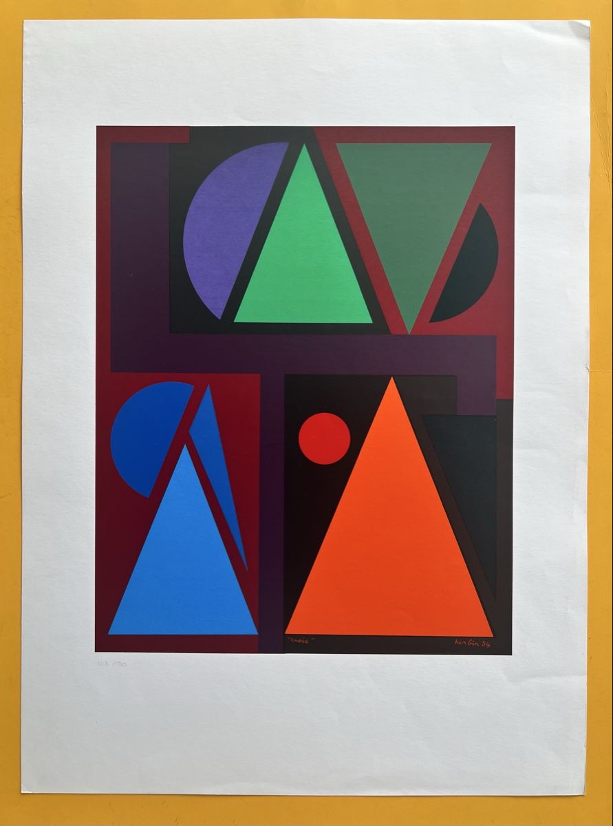 Grafiken & Lithographien: Auguste Herbin tolle Original Lithographie 1954 satte Farben – Gebraucht aus Adliswil von bilderboerse-zuerich 1