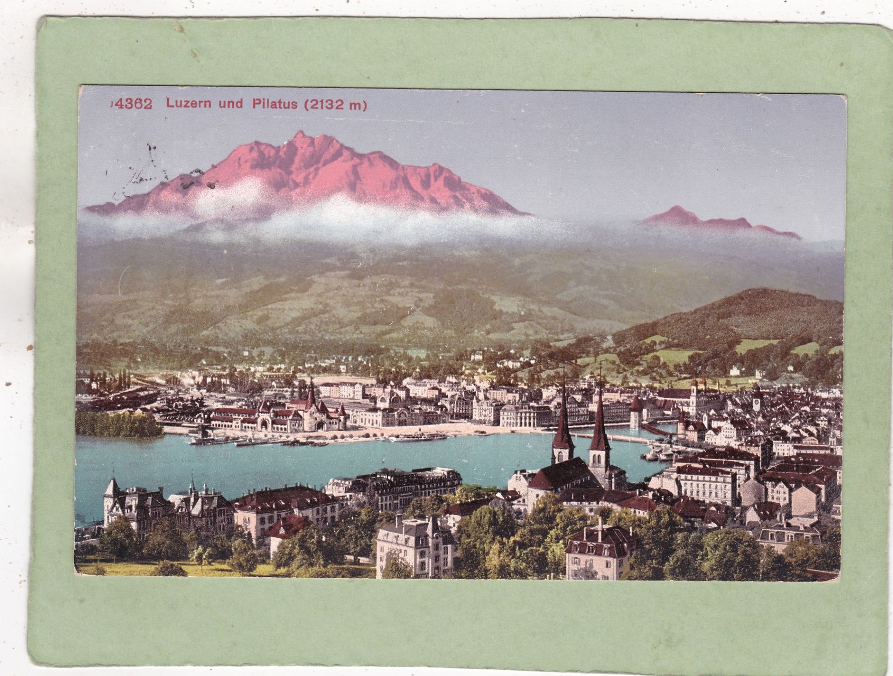 Cartoline postali: Luzern und Pilatus 1909 – Usato da Herisau venduto da Lisegrat2008