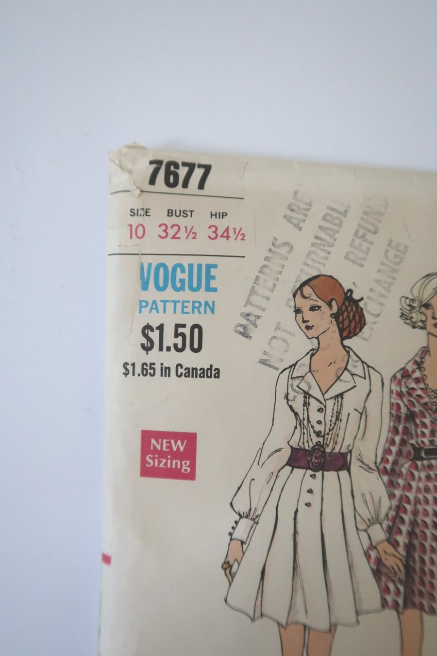 Cartamodelli: Patron vintage VOGUE 7677 Taille 10 – Usato da Champlan venduto da Cjayretro 1