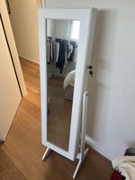 Schmuckschrank weiss mit Spiegel stehend 