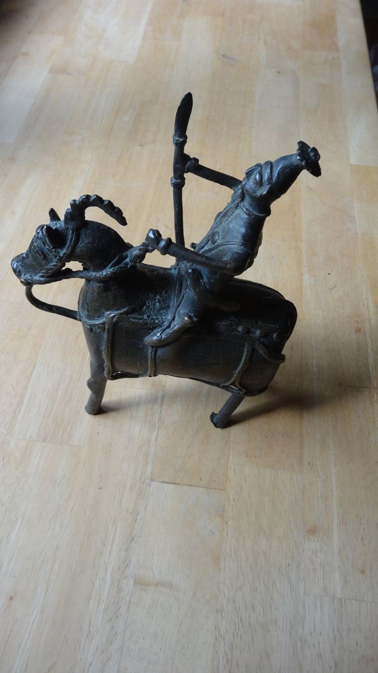 Statuette: Figurine cavalier bronze antique h. 21cm – Usato da Rebeuvelier venduto da falcon58 1