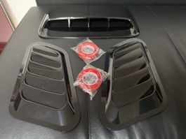 Auto Lufthutzen Set schwarz Kunststoff