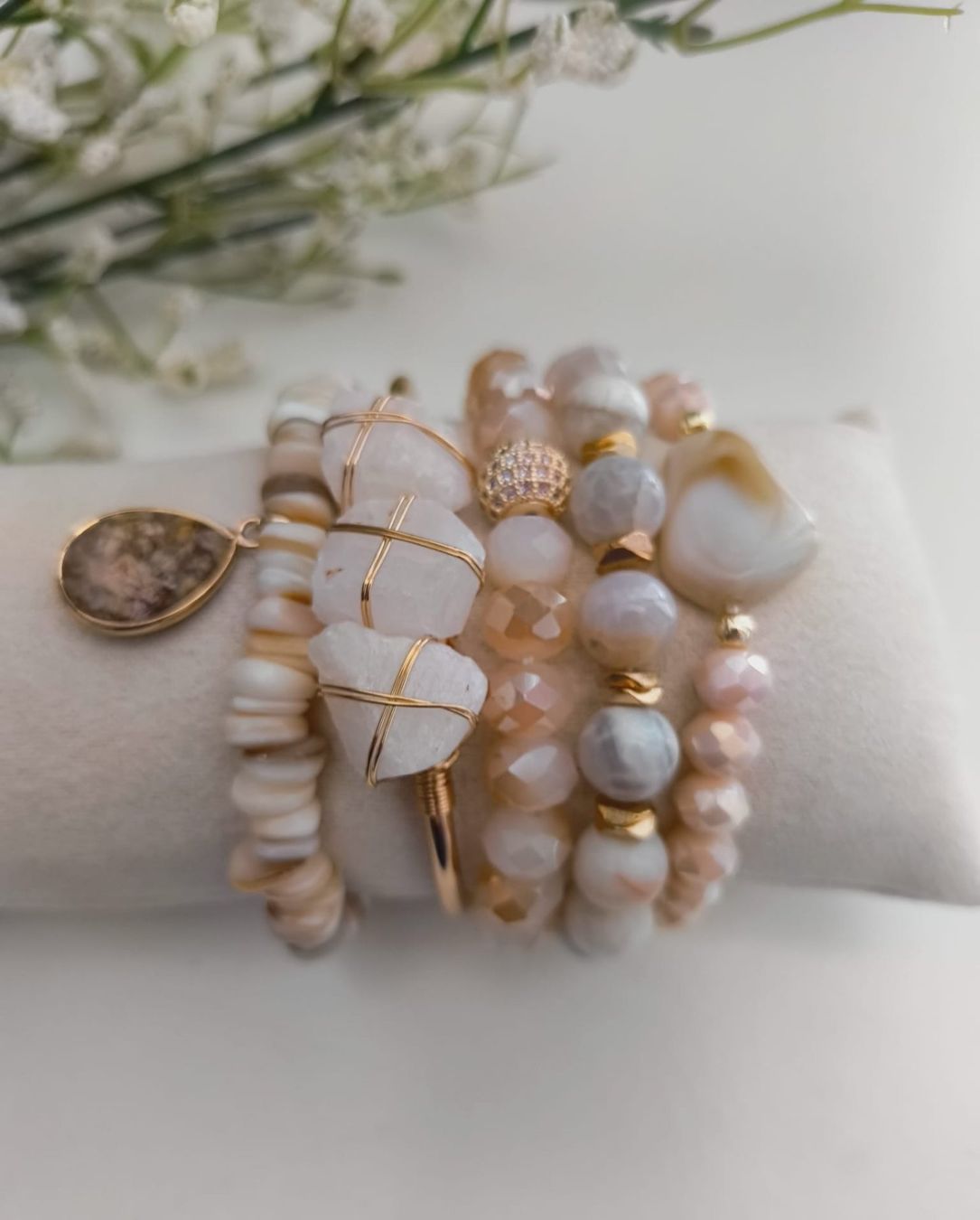 Bracciali & Braccialetti: Natural stone beaded chain bracelet – Nuovo e nell'imballaggio originale da Nidau venduto da mka_mzd7 3