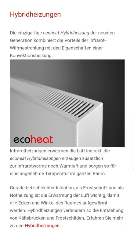 ecoheat chauffage infrarouge hybride - ecoheat chauffage infrarouge