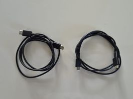 2x USB-C zu USB-C Kabel Schwarz neu