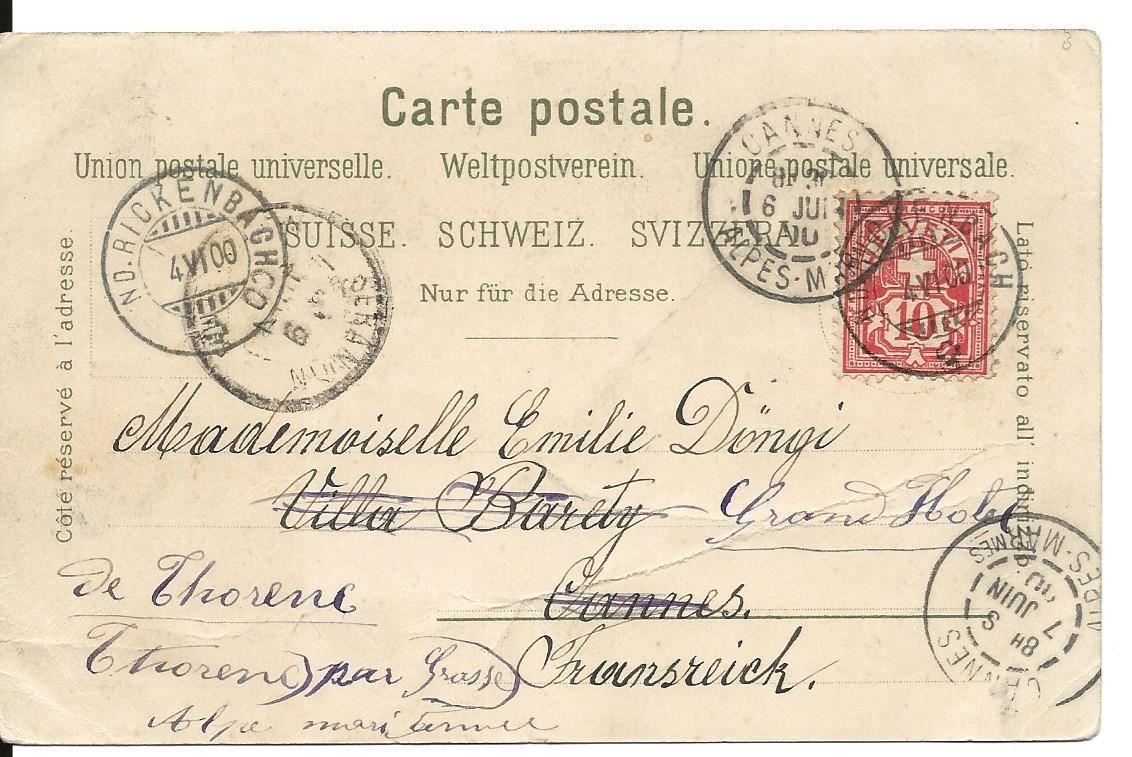 Cartoline postali: Stans NW  2 Bild Litho Winkelried Denkmal 1900 – Usato da Ennetmoos venduto da Ambuman 1