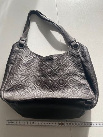 Handtasche Tasche Silvio Tossi, Leder, braun, Magnetverschl