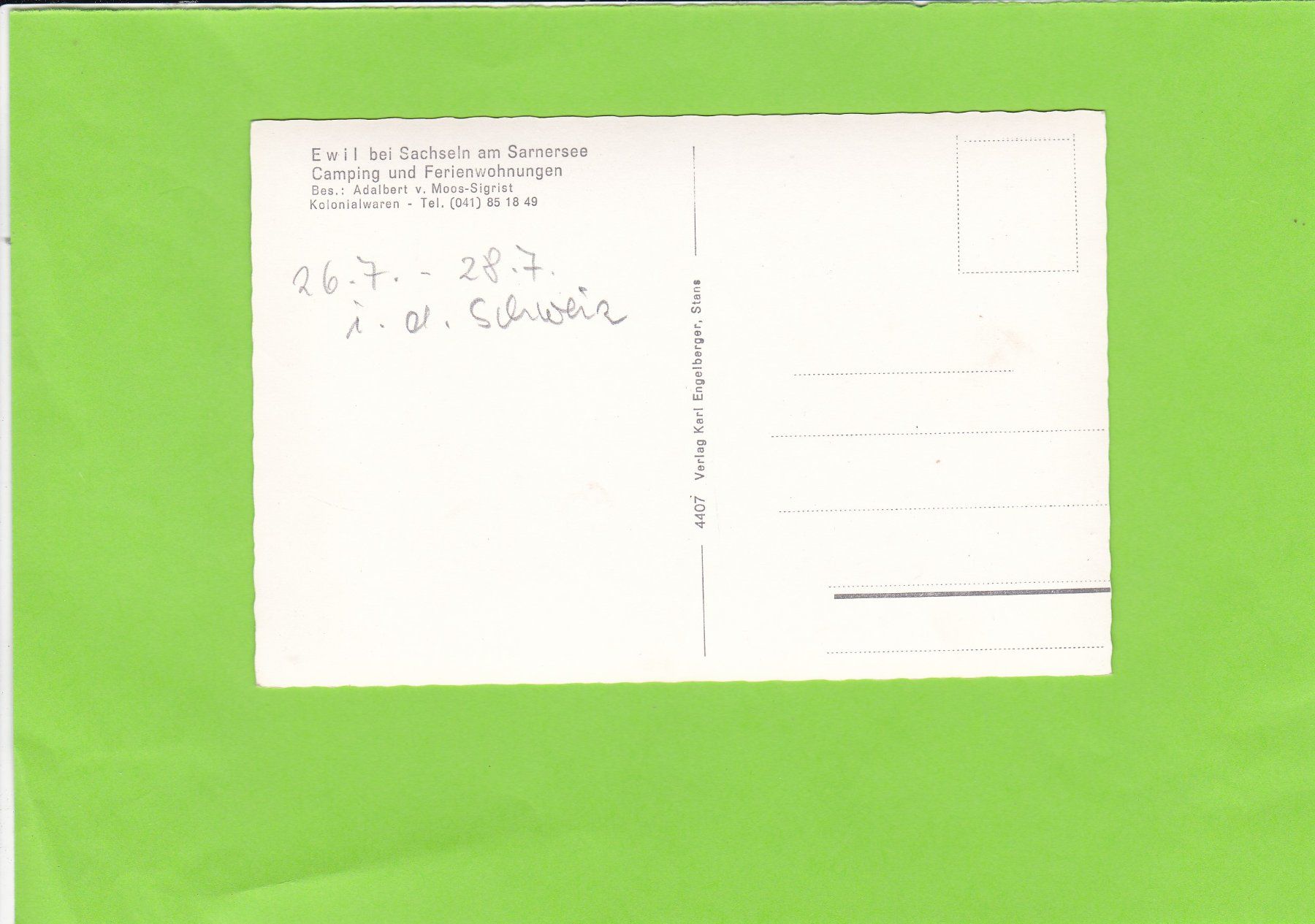 Cartes postales: Ewil bei Sachseln am Sarnersee – D'occasion à St. Peterzell par neckertal 1