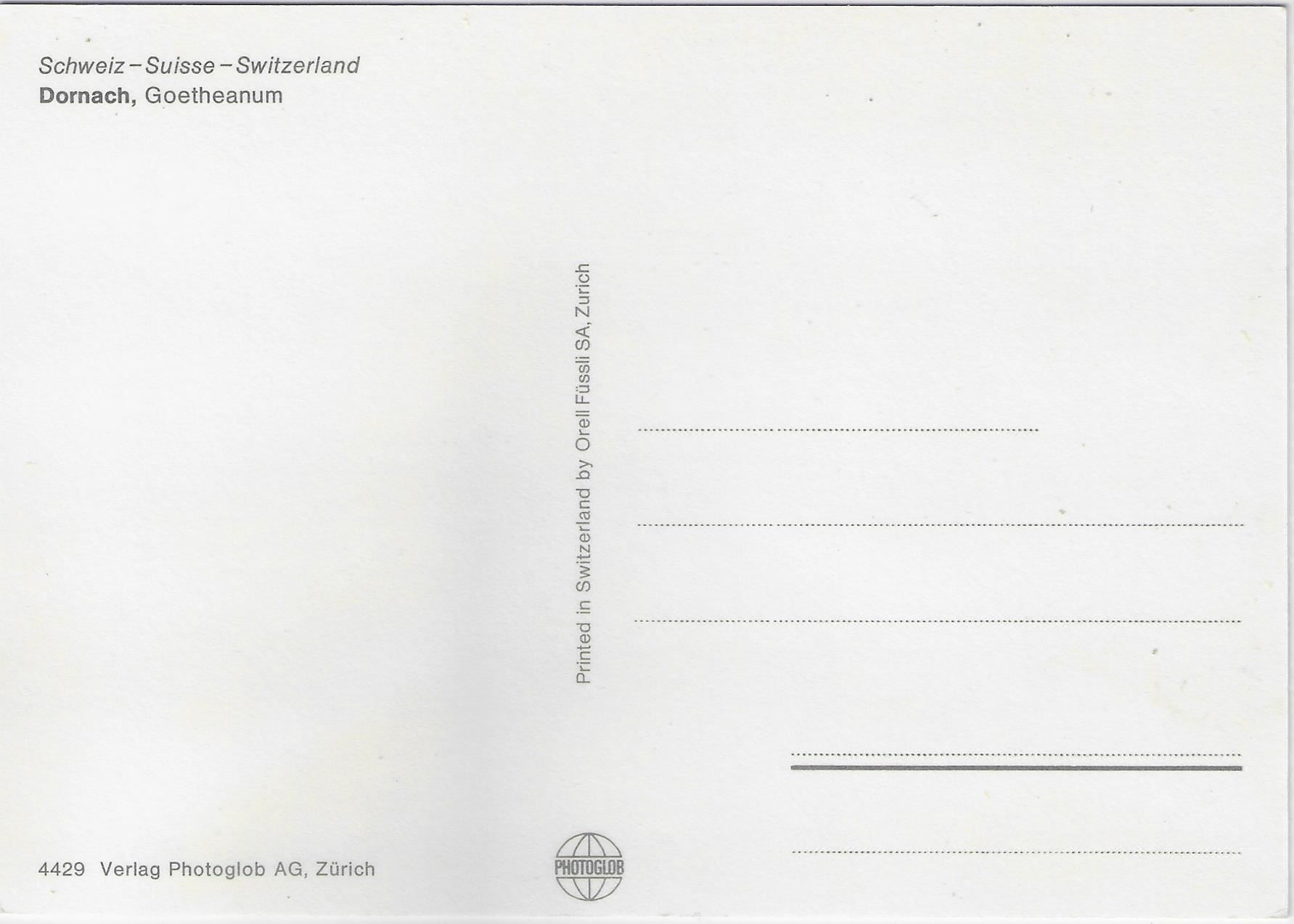 Cartoline postali: Dornach - Goetheanum – Usato da Ettingen venduto da Kartenplanet 1