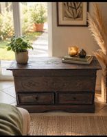 Holz Truhe / Kommode mit zwei Schubladen