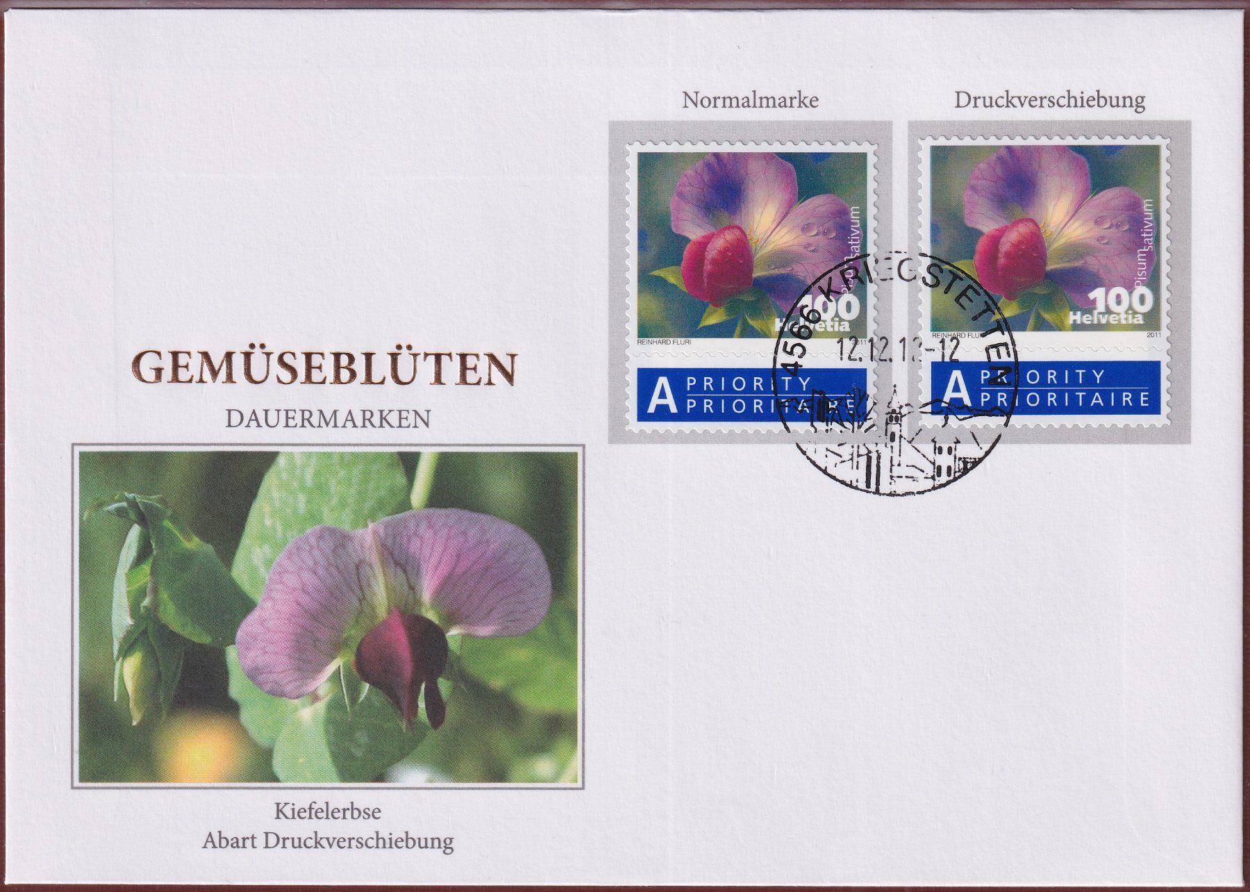 Tutti i francobolli: 2011, Nr.1377.Ab mit Druckverschiebung +mit Zertifikat – Usato da Sursee venduto da Luzernerraute