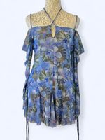 Zara Blue floral mini dress