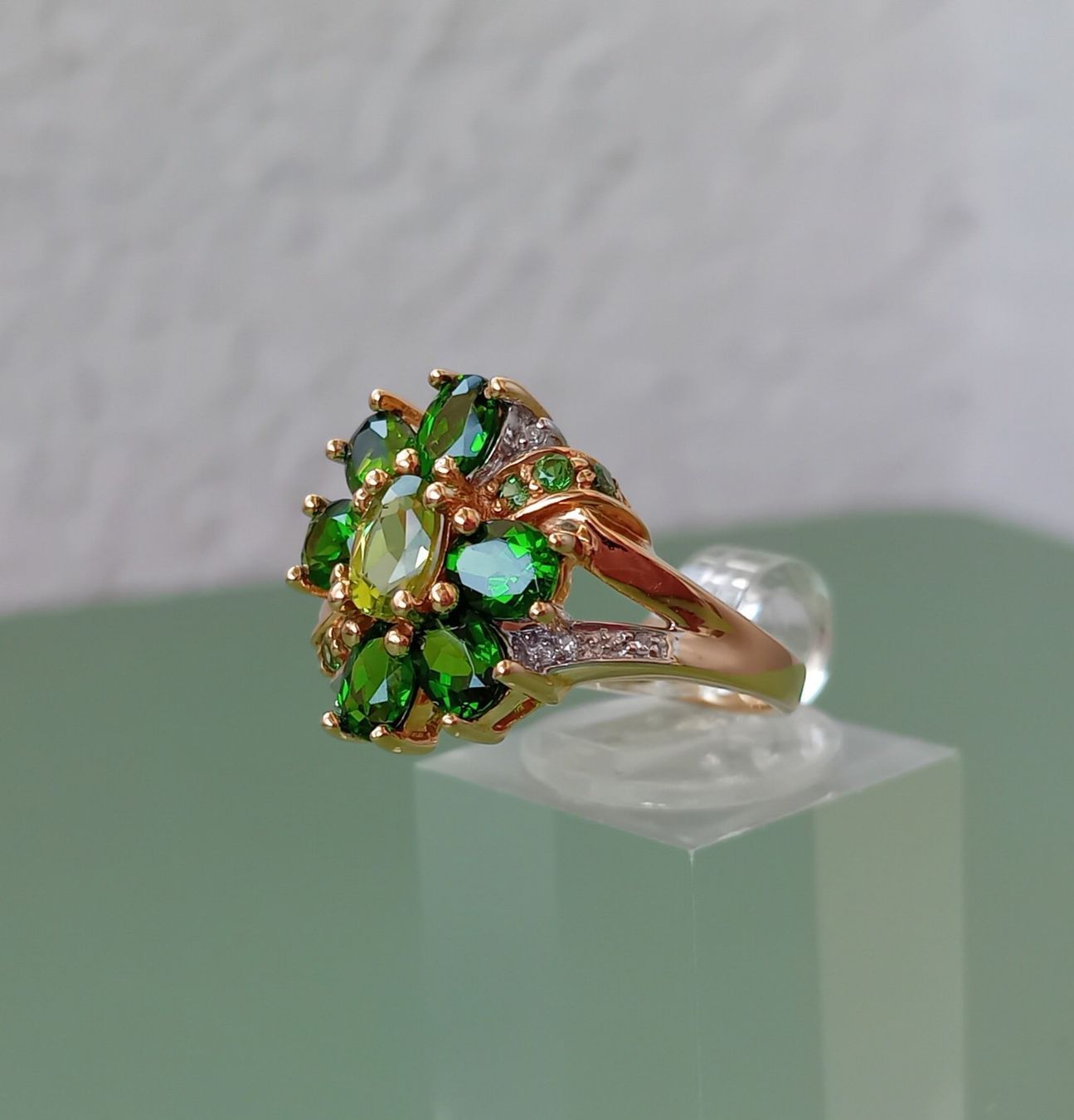 Anelli: Ring mit Chromdiopsid in Gelbgold – Usato da Stans venduto da wer_fd5f 5