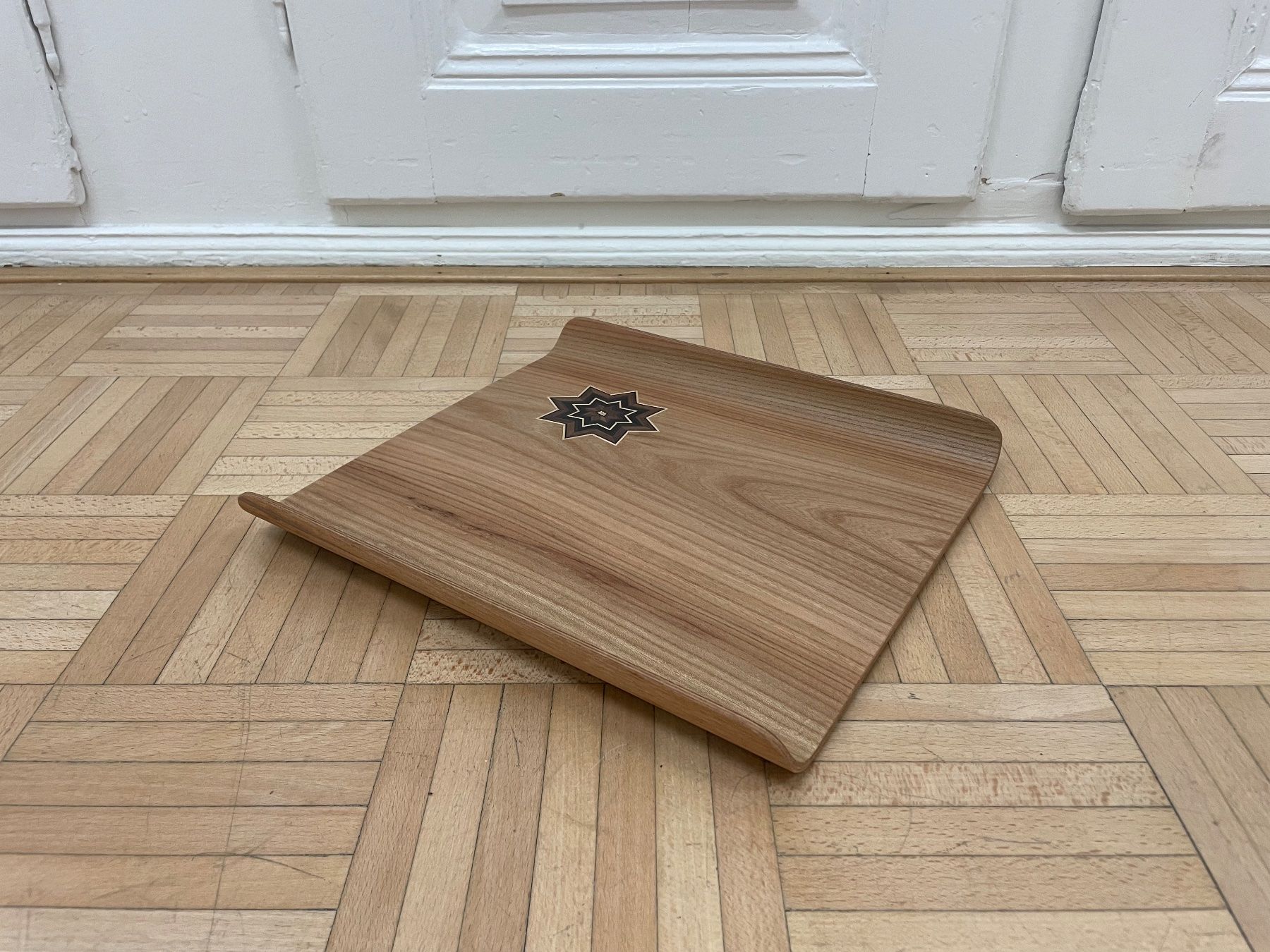 Plateaux: Modernes Holztablett Einlegearbeit Serviertablett Tablett – D'occasion à Zürich par Vintagewiesel 6
