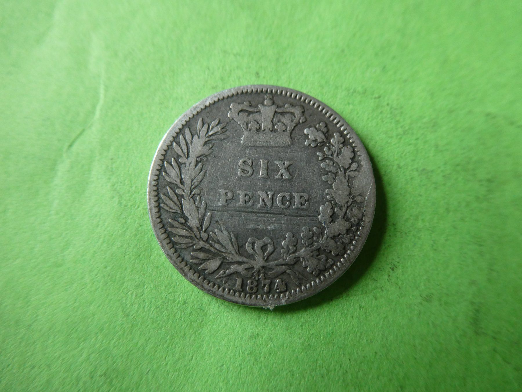 Toutes les monnaies: Grossbritannien 1874, 6 Pence  Silber – D'occasion à Hinterforst par Rohusri 1