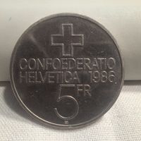 5 Fr Erinnerungsmünze 1986 Sempach (1)