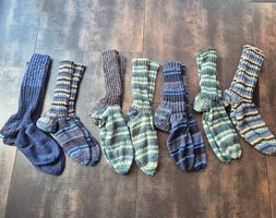 Handgestrickte Socken