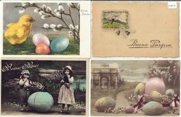 4 AK - Frohe Ostern - Joyeuses Paques