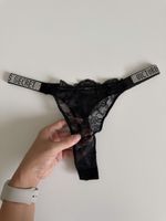 Victoria's Secret Thong Black Lace Size M New