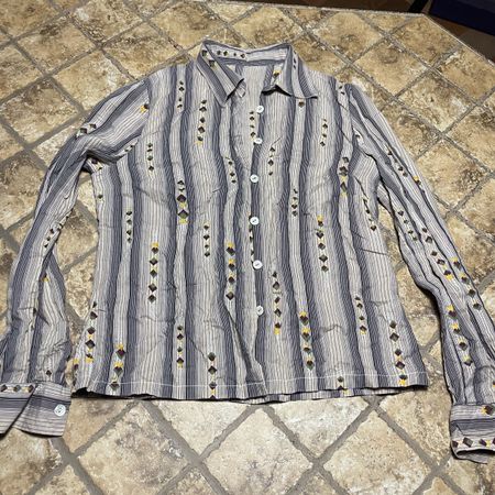 Camicia a righe di cotone taglia S, autunno 🍂