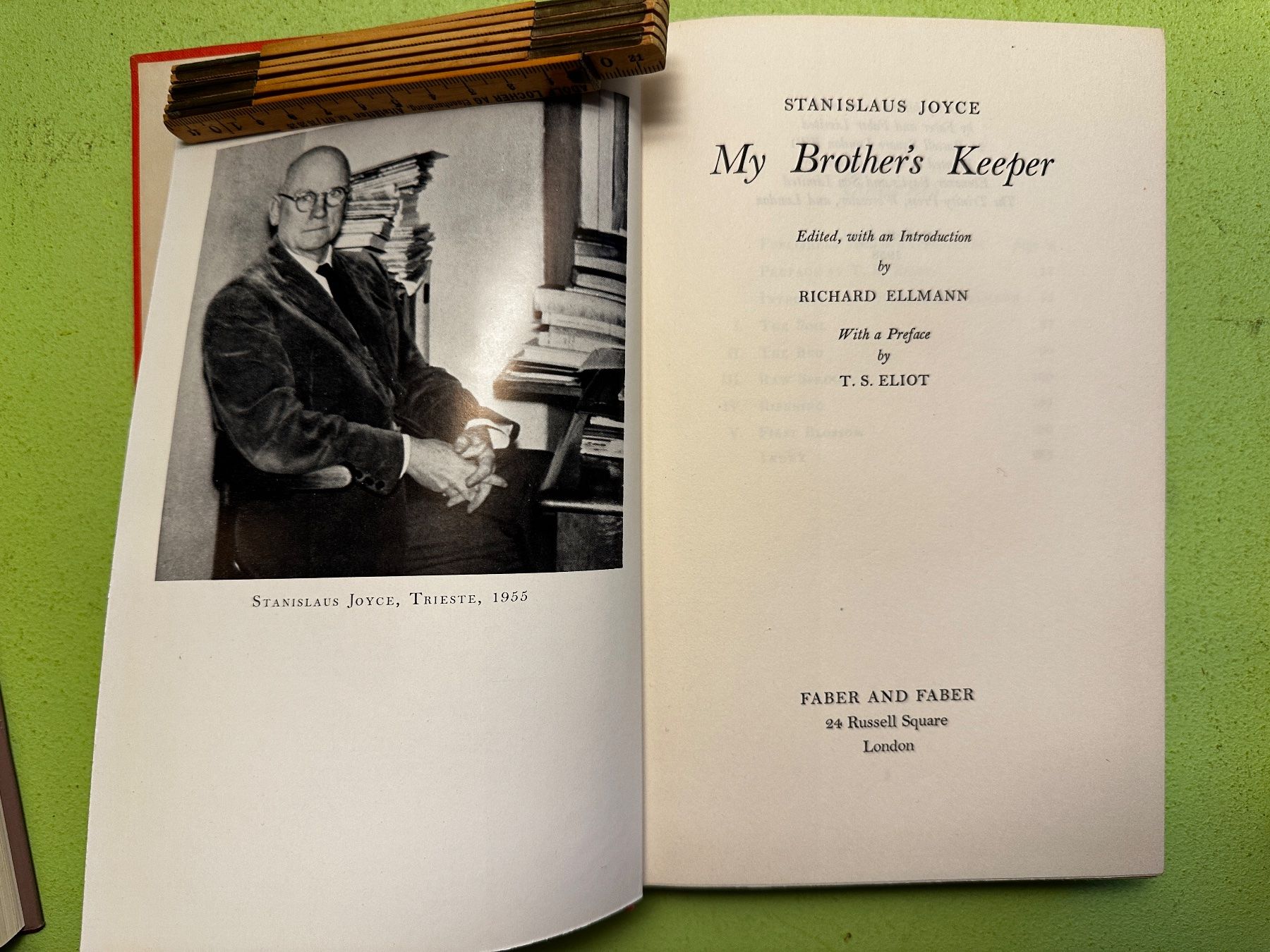 Libri: Stanislaus Joyce: My Brother's Keeper. EA 1958 – Usato da Zürich venduto da allp 1