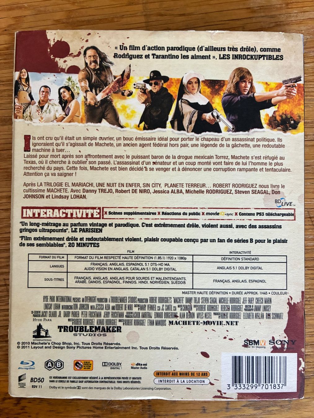 Tutti i DVDs: Machete (2010, Blu-ray, Action & Humour) – Usato da Vevey venduto da zecollector 1