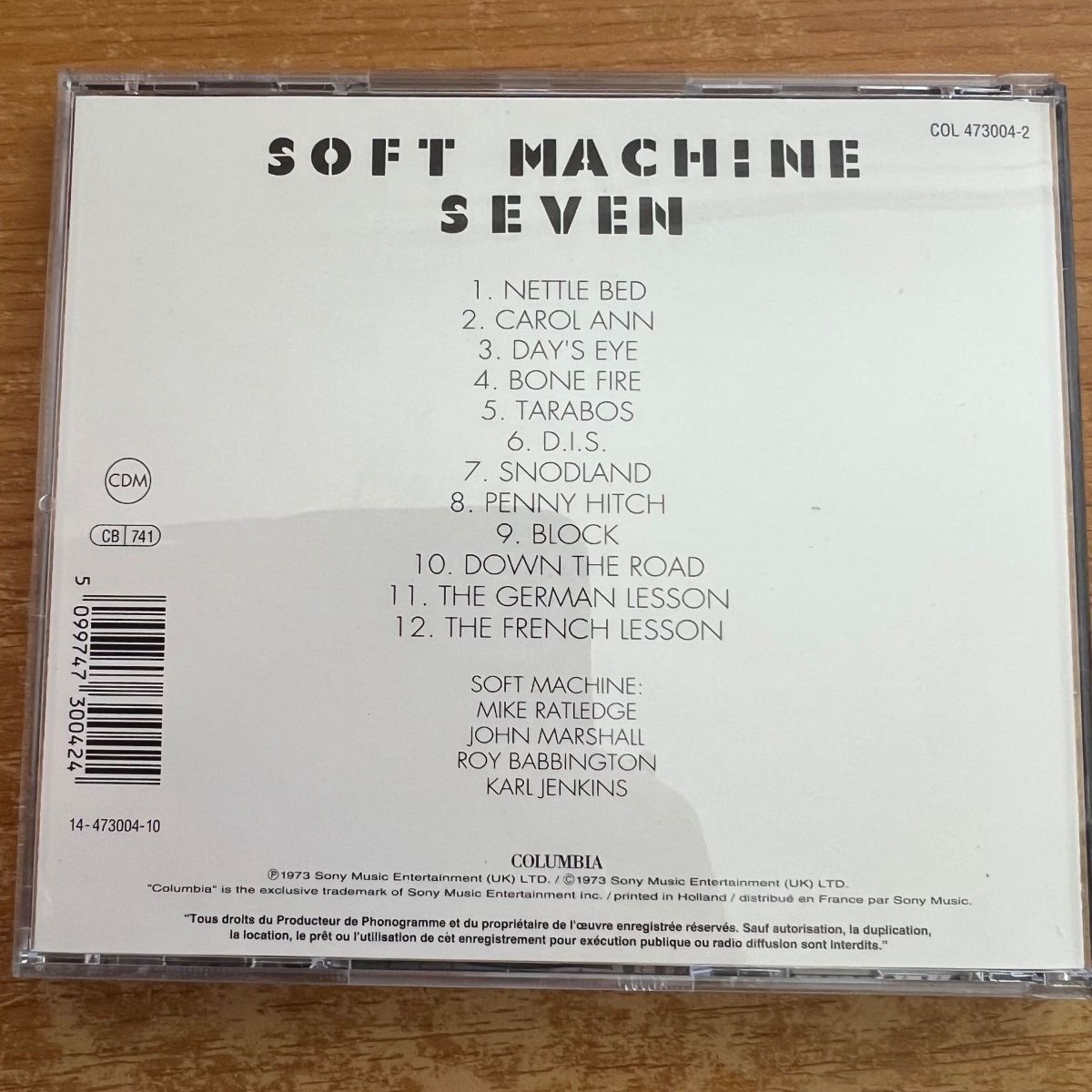CD: Soft Machine - Seven / CD - 1. EU-Press. 1993 on CD - TOP – Usato da Gais venduto da soundcave57 1