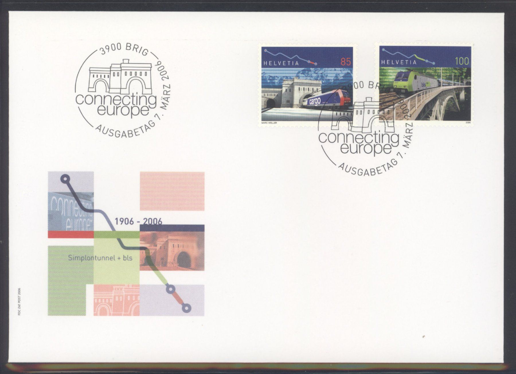 Tutti i francobolli: 2006, FDC, Sondermarken Bahnjubiläen – Usato da Willisau venduto da Vollstempel