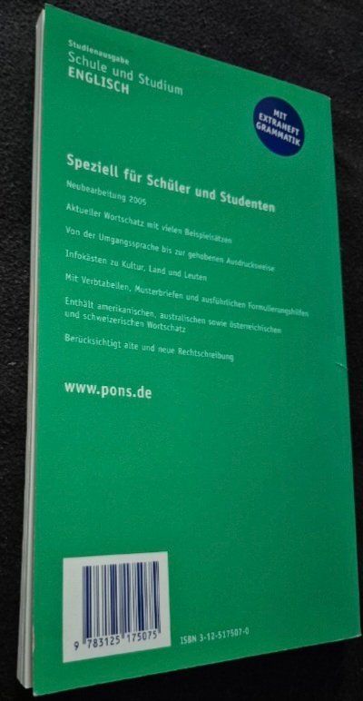 Libri: Spanisch Wörterbuch PONS /Englisch Grammatik – Usato da Adliswil venduto da cha_fq9f 9