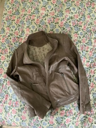 Lederjacke braungrau Gr. 38