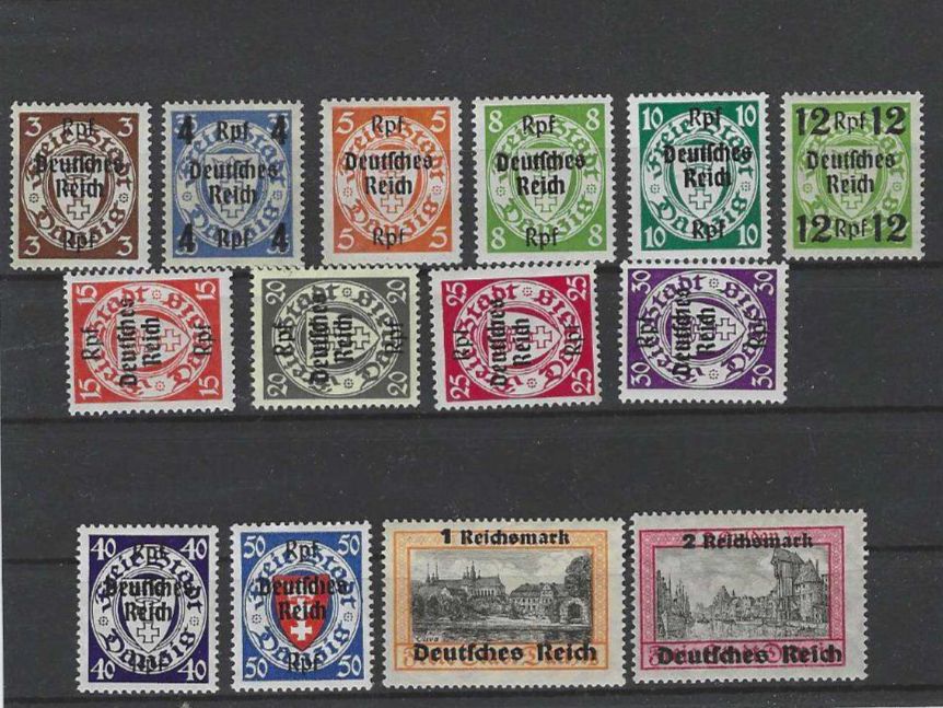 Tutti i francobolli: DEUTSCHE STAATEN DANZIG DIENSTMARKEN ** – Usato da Dintikon venduto da bonita099
