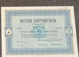 Historische Aktie Deutsche Schiffahrtsbank