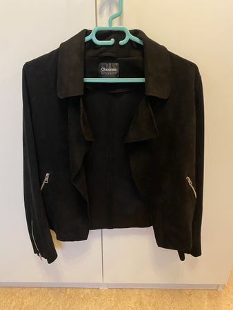 Jacke schwarz in Samt