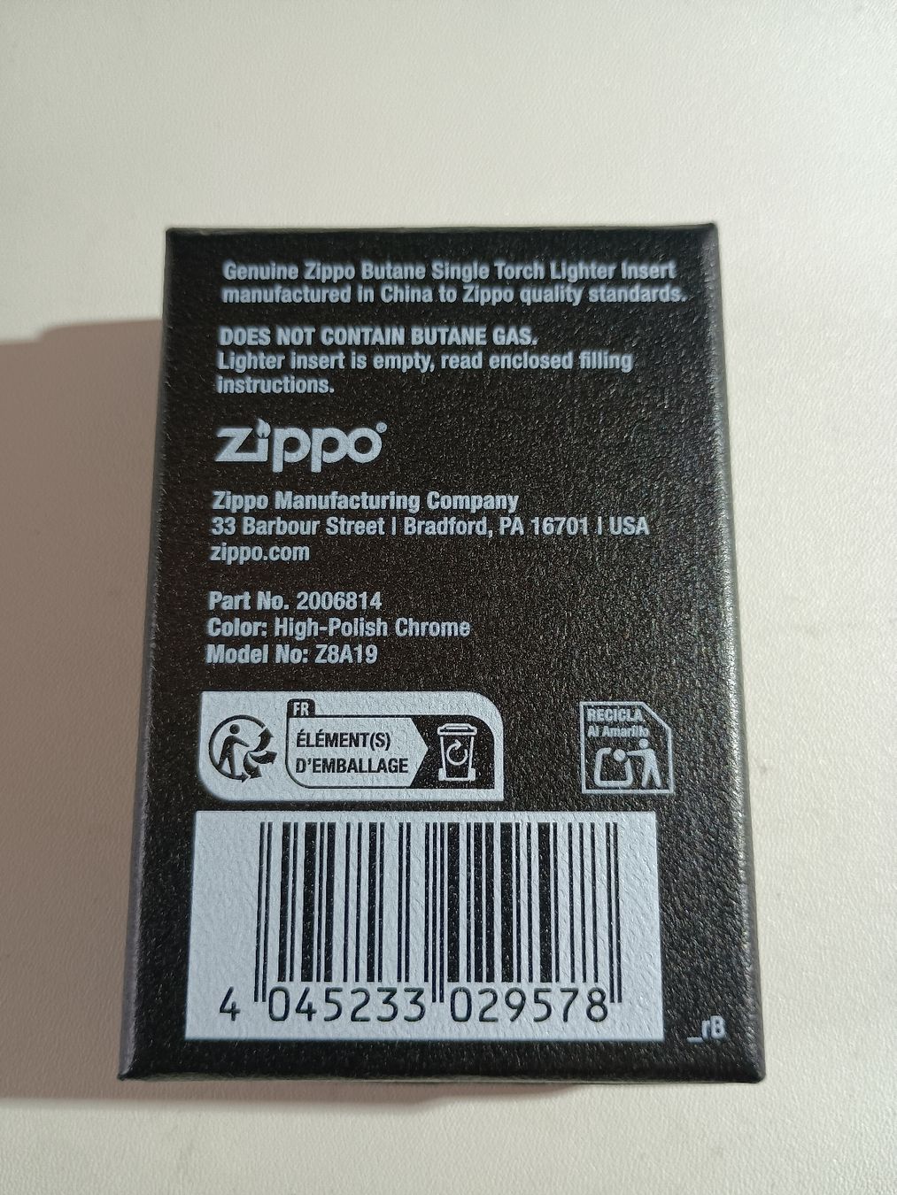 Zippo Accendini: insert Zippo à gaz – Nuovo (secondo la descrizione) da Renan BE venduto da tofk79 5